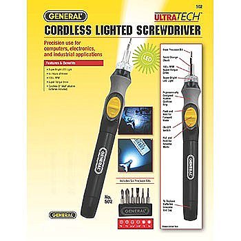 Cordless Screwdriver with LED Light