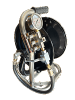 Hose Reel, Ball Valve, and PSI Gauge