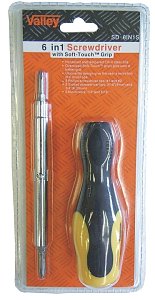 Soft Grip Interchangeable 6-in-1 Screwdriver Set - 54212