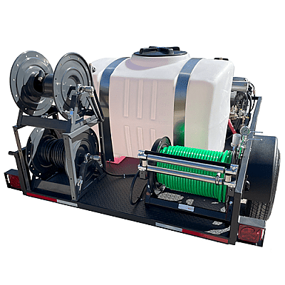 BossJet Max Dual Engine Trailer Mounted Sewer And Pipe Jetter
