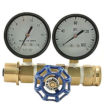 Water Gauge - Pressure, Flow, & PSI Test - Deluxe Dual