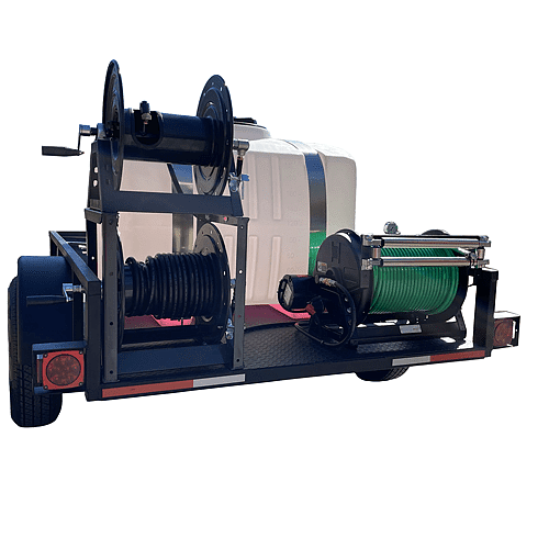 BossJet Max Dual Engine Trailer Mounted Sewer And Pipe Jetter