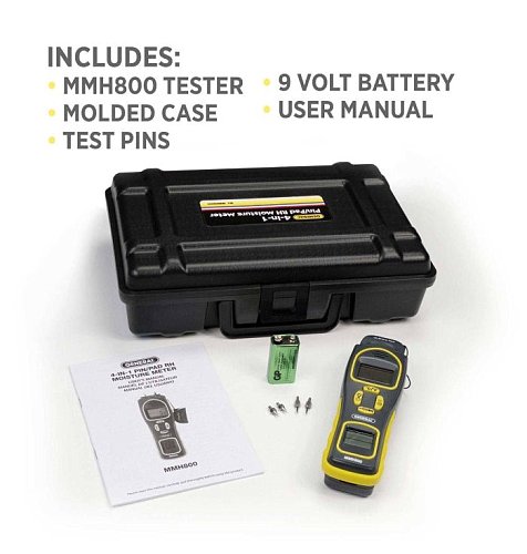 Moisture Meter - Pin/Pinless Humidity & Temperature MMH800
