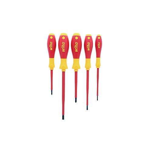Wiha Insulated SoftFinish® Cushion Grip Screwdriver Set (5-Piece) | 1,000V Rated